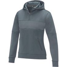 Sayan Kapuzenpullover mit halbem Reißverschluss für Damen (stahlgrau) (Art.-Nr. CA295014)