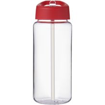 H2O Active® Octave Tritan 600 ml Sportflasche mit Ausgussdeckel (transparent klar, rot) (Art.-Nr. CA296679)