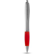 Nash Kugelschreiber silbern mit farbigem Griff (silber, rot) (Art.-Nr. CA301621)