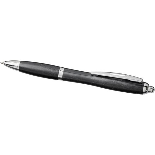 Nash Kugelschreiber aus Weizenstroh mit Chromspitze (Art.-Nr. CA302618) - Kugelschreiber mit Klickmechanismus,...