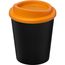 Americano® Espresso Eco 250 ml recycelter Isolierbecher (schwarz, orange) (Art.-Nr. CA303176)