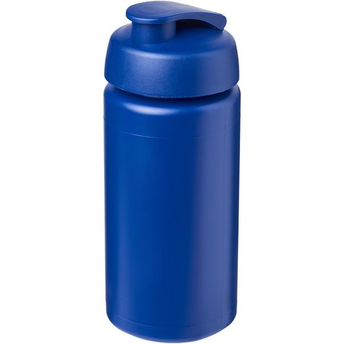 Baseline® Plus grip 500 ml Sportflasche mit Klappdeckel (Art.-Nr. CA303832) - Einwandige Sportflasche mit integriertem...