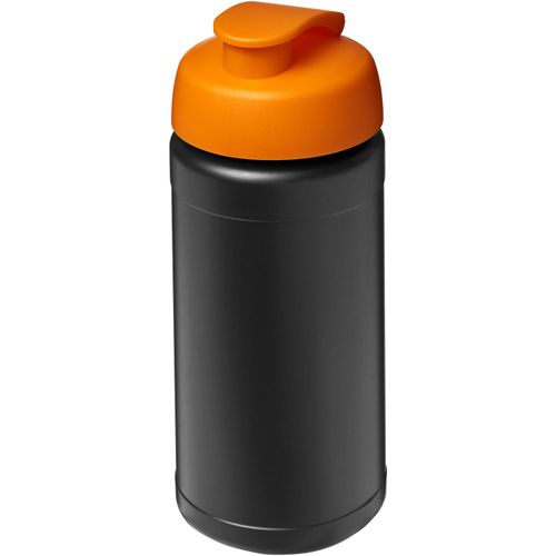 Baseline 500 ml recycelte Sportflasche mit Klappdeckel (Art.-Nr. CA304481) - Diese einwandige Sportflasche verwandelt...