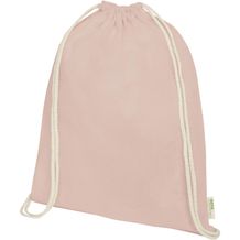 Orissa 140 g/m² GOTS Sportbeutel aus Bio-Baumwolle mit Kordelzug 5L (Pale blush pink) (Art.-Nr. CA308684)