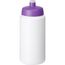 Baseline® Plus grip 500 ml Sportflasche mit Sportdeckel (weiss, lila) (Art.-Nr. CA314057)
