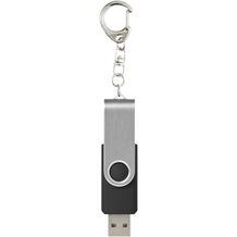 Rotate mit Schlüsselanhänger USB-Stick (Schwarz) (Art.-Nr. CA315216)