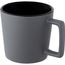 Cali 370 ml Keramiktasse mit matter Oberfläche (schwarz, grau matt) (Art.-Nr. CA318350)