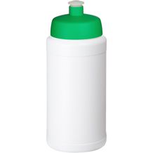 Baseline Recycelte Sportflasche, 500 ml (weiss, grün) (Art.-Nr. CA318507)