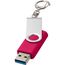 Rotate USB-Stick 3.0 mit Schlüsselanhänger (magenta) (Art.-Nr. CA319609)