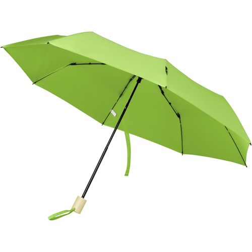 Birgit 21'' faltbarer winddichter Regenschirm aus recyceltem PET (Art.-Nr. CA324569) - Manuell faltbarer Regenschirm aus...