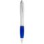 Nash Kugelschreiber silbern mit farbigem Griff (silber, royalblau) (Art.-Nr. CA329224)