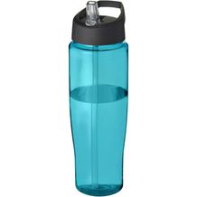 H2O Active® Tempo 700 ml Sportflasche mit Ausgussdeckel (aquablau, schwarz) (Art.-Nr. CA331085)