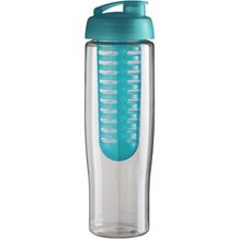 H2O Active® Tempo 700 ml Sportflasche mit Klappdeckel und Infusor (transparent, aquablau) (Art.-Nr. CA332468)