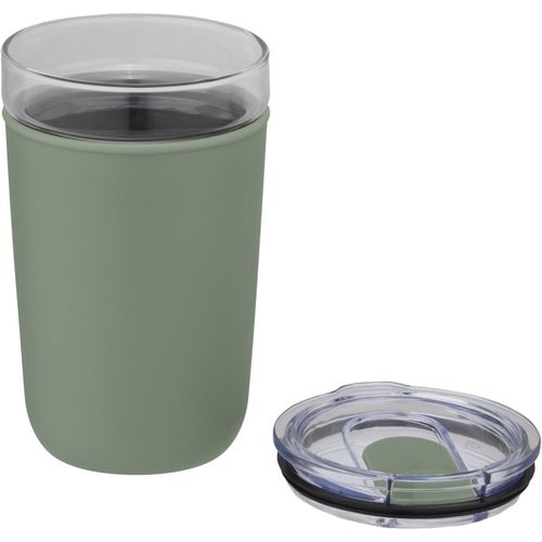 Bello 420 ml Glasbecher mit Außenwand aus recyceltem Kunststoff (Art.-Nr. CA336682) - Glasbecher, geschützt durch ein Gehäus...