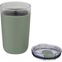 Bello 420 ml Glasbecher mit Außenwand aus recyceltem Kunststoff (heather grün) (Art.-Nr. CA336682)