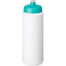 Baseline® Plus grip 750 ml Sportflasche mit Sportdeckel (weiss, aquablau) (Art.-Nr. CA337365)