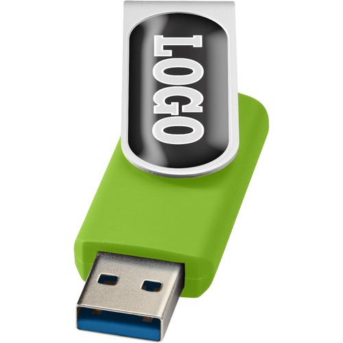 Rotate USB-Stick 3.0 mit Doming (Art.-Nr. CA344185) - Der Rotate USB-Stick 3.0 ist ein vielsei...