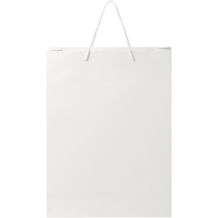 Handgefertigte 170 g/m² Integra-Papiertüte mit Kunststoffgriffen  XL (Weiss) (Art.-Nr. CA350933)