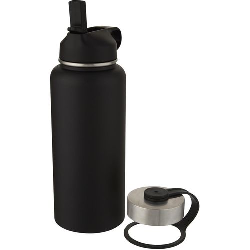 Supra 1 l Kupfer-Vakuum Isolierflasche mit 2 Deckeln (Art.-Nr. CA353613) - Zwei-in-Eins-Sportflasche aus doppelwand...