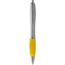 Nash Kugelschreiber silbern mit farbigem Griff (silber, gelb) (Art.-Nr. CA360182)