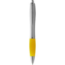 Nash Kugelschreiber silbern mit farbigem Griff (silber, gelb) (Art.-Nr. CA360182)