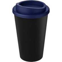 Americano® Eco 350 ml recycelter Becher (schwarz, blau) (Art.-Nr. CA362808)