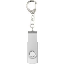 Rotate mit Schlüsselanhänger USB-Stick (Weiss) (Art.-Nr. CA373046)