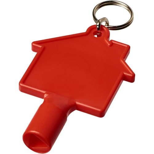 Maximilian Universalschlüssel in Hausform als Schlüsselanhänger (Art.-Nr. CA385670) - Universalschlüssel mit Schlüsselanhän...