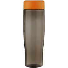 H2O Active® Eco Tempo 700 ml Wasserflasche mit Drehdeckel (orange, kohle) (Art.-Nr. CA387417)