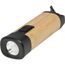 Kuma Taschenlampe aus Bambus und recyceltem RCS Kunststoff mit Karabinerhaken (natur) (Art.-Nr. CA392719)