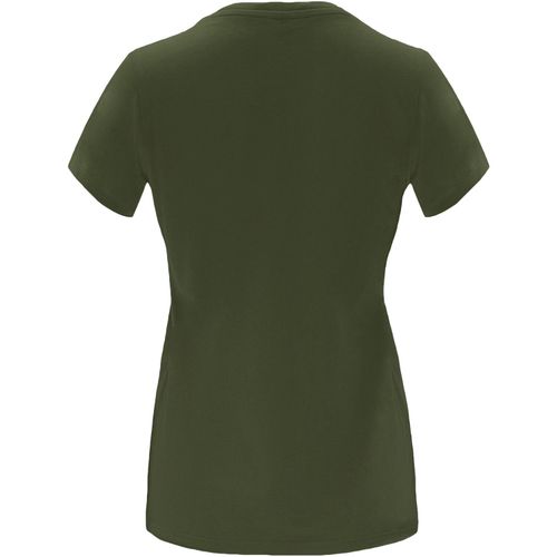 Capri T-Shirt für Damen (Art.-Nr. CA401098) - Tailliertes kurzärmeliges T-Shirt f...