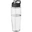 H2O Active® Tempo 700 ml Sportflasche mit Ausgussdeckel (transparent, schwarz) (Art.-Nr. CA404324)