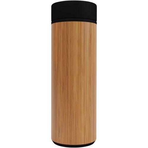 SCX.design D11 500 ml Smart Flasche  aus Bambus mit Leuchtlogo (Art.-Nr. CA405292) - Doppelwandige, vakuumisolierte Flasche...