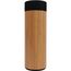 SCX.design D11 500 ml Smart Flasche  aus Bambus mit Leuchtlogo (holz) (Art.-Nr. CA405292)