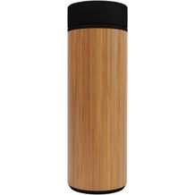 SCX.design D11 500 ml Smart Flasche  aus Bambus mit Leuchtlogo (holz) (Art.-Nr. CA405292)