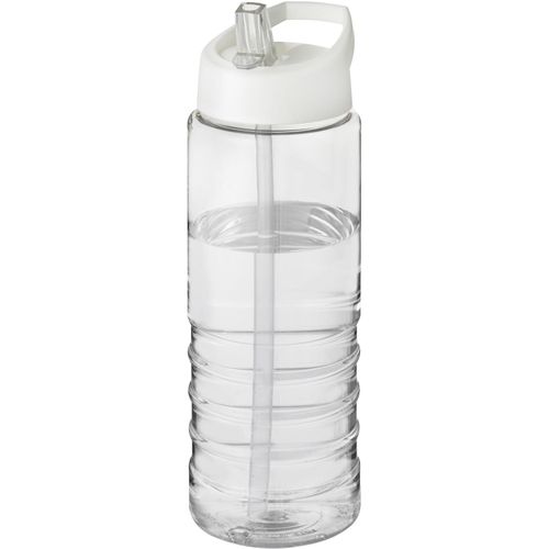 H2O Active® Treble 750 ml Sportflasche mit Ausgussdeckel (Art.-Nr. CA415657) - Einwandige Sportflasche mit geripptem...