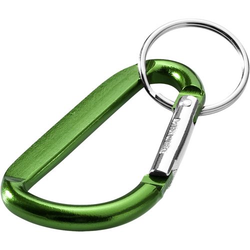 Timor Karabiner Schlüsselanhänger aus recyceltem Aluminium (Art.-Nr. CA419631) - Praktischer Karabiner-Schlüsselanhänge...