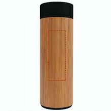 SCX.design D11 500 ml Smart Flasche aus Bambus mit Leuchtlogo (holz,schwarz) (Art.-Nr. CA419745)