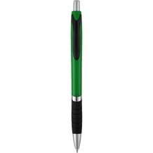 Turbo Kugelschreiber mit Gummigriff (grün, schwarz) (Art.-Nr. CA421575)