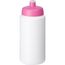 Baseline® Plus grip 500 ml Sportflasche mit Sportdeckel (weiss, rosa) (Art.-Nr. CA431284)