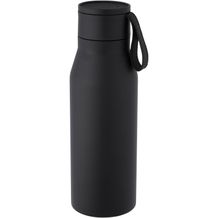 Ljungan 500 ml Kupfer-Vakuum Isolierflasche mit PU Kunststoffband und Deckel (Schwarz) (Art.-Nr. CA439005)