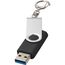 Rotate USB-Stick 3.0 mit Schlüsselanhänger (Schwarz) (Art.-Nr. CA440575)