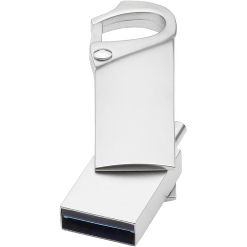 Typ C USB Stick 3.0 mit Karabiner (Art.-Nr. CA444554) - Metall USB Stick 3.0, ausgestattet mit...