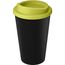 Americano® Eco 350 ml recycelter Becher (schwarz, limone) (Art.-Nr. CA458966)