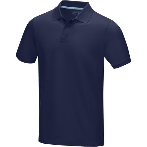 Graphite Poloshirt aus GOTS-zertifizierter Bio-Baumwolle für Herren (Art.-Nr. CA461228) - Das kurzärmelige GOTS-Bio-Polo für Her...