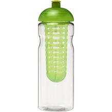 H2O Base® 650 ml Sportflasche mit Stülpdeckel und Infusor (transparent, limone) (Art.-Nr. CA469838)