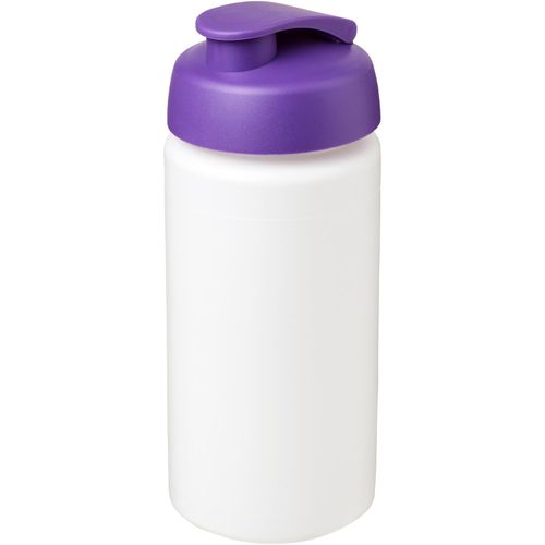 Baseline® Plus grip 500 ml Sportflasche mit Klappdeckel (Art.-Nr. CA486057) - Einwandige Sportflasche mit integriertem...
