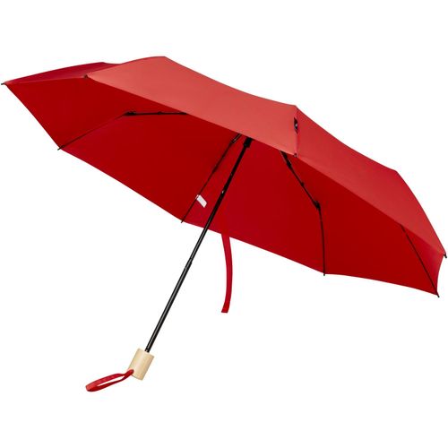Birgit 21'' faltbarer winddichter Regenschirm aus recyceltem PET (Art.-Nr. CA486072) - Manuell faltbarer Regenschirm aus...