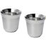 Duo 80 ml RCS-zertifiziertes Espressotassen Set aus Edelstahl (silber) (Art.-Nr. CA488955)