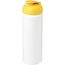 Baseline® Plus grip 750 ml Sportflasche mit Klappdeckel (weiss, gelb) (Art.-Nr. CA495076)